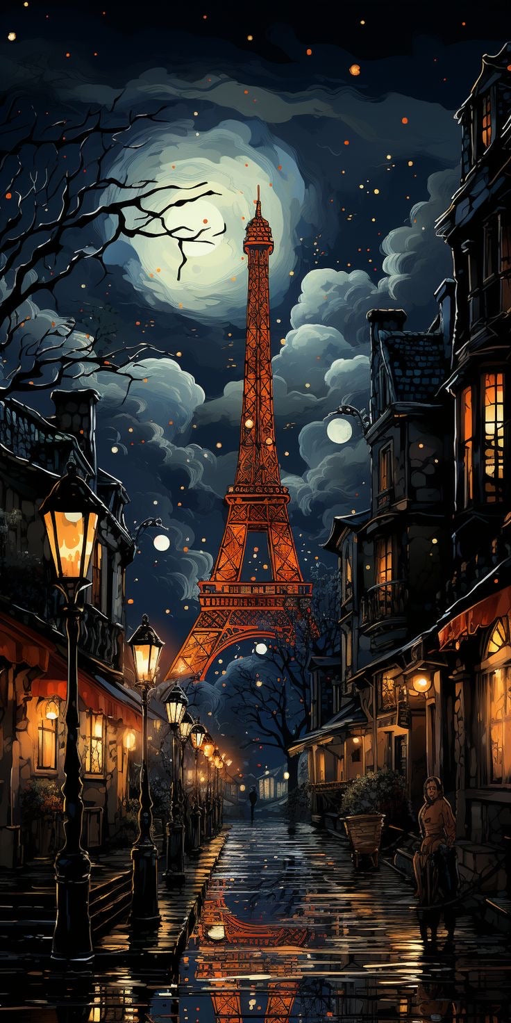 Dusky paris night