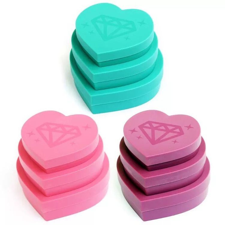 2 Pcs Heart - Shaped 5D Diamond Painting Storage Tray Box - BlueBellpaintings