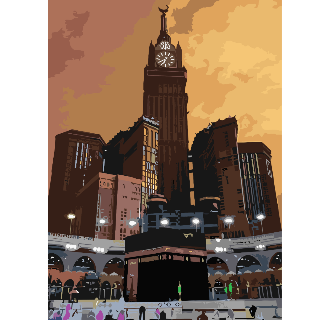 golden hour kaaba paint by number