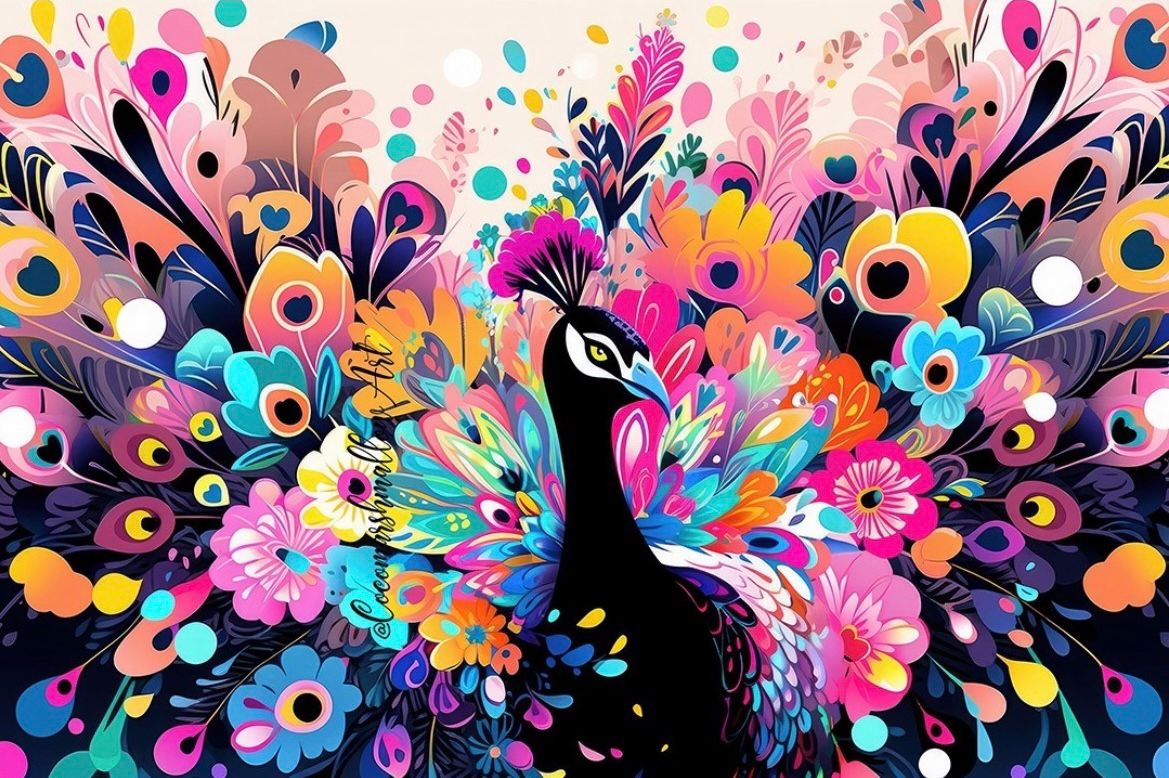 Idyllic peacock