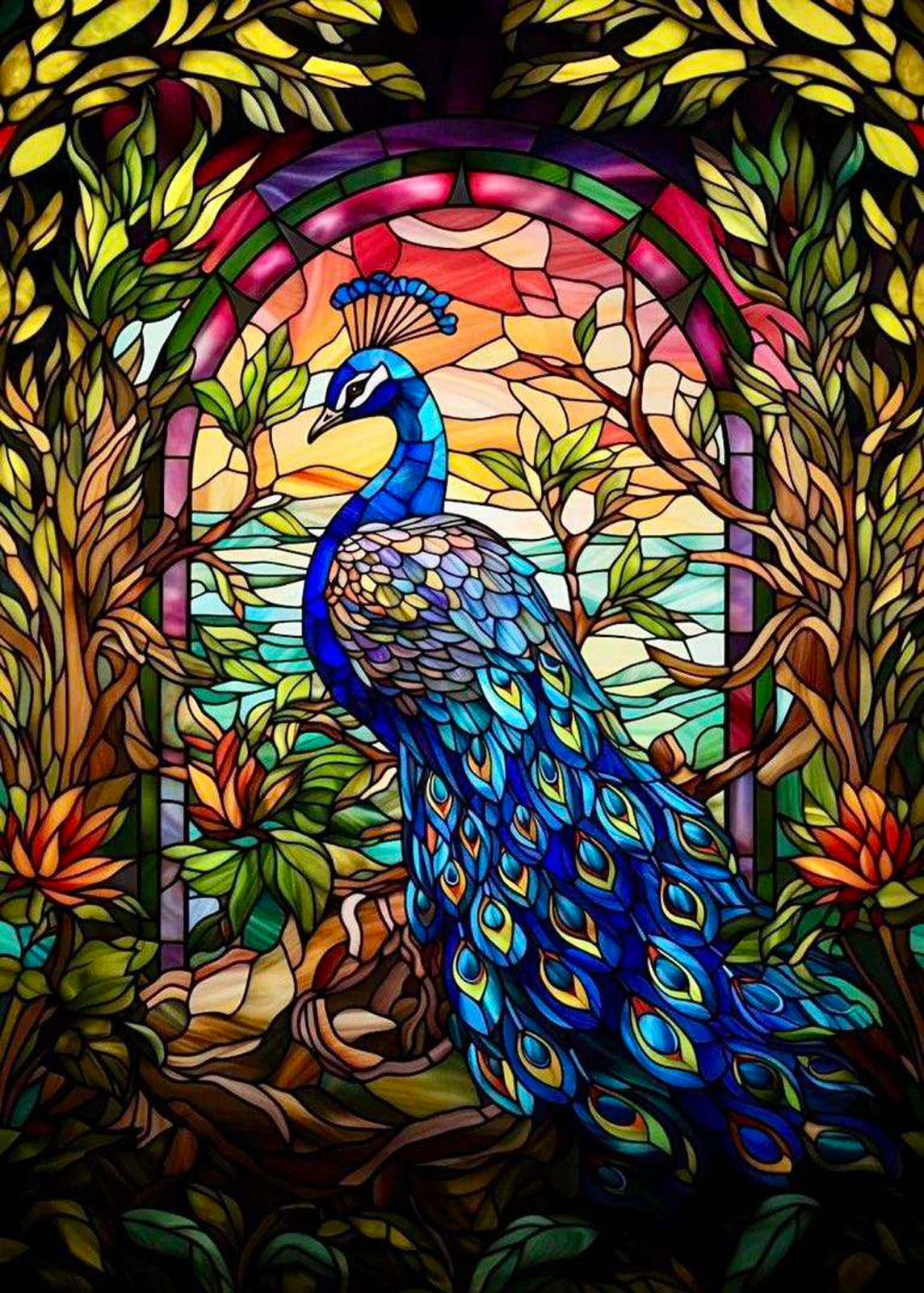 Blue Peacock mosaic