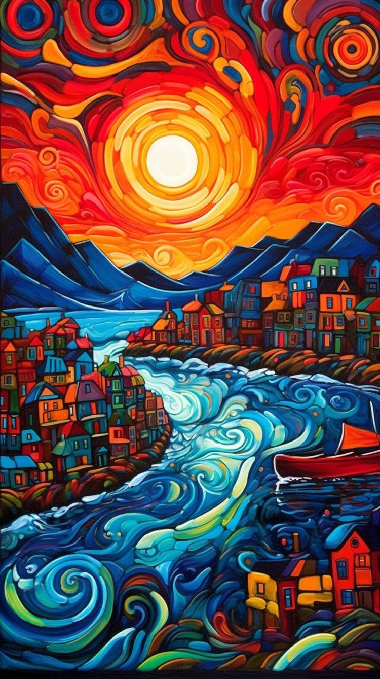 A city of sunset - BlueBellpaintings